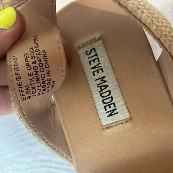 Steve Madden Effie straw ankle strap sandals size 9.5 - Picture 8 of 10